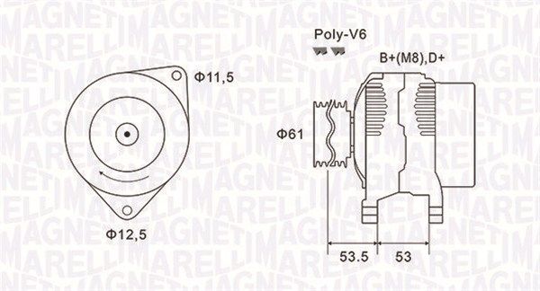 MAGNETI MARELLI Ģenerators 063731698010